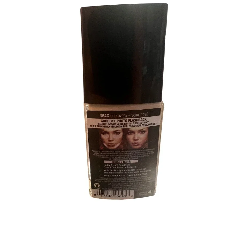Wet n Wild Photo Focus Foundation Rose Ivory 364C Light Cool Matte 1oz‎ 30ml